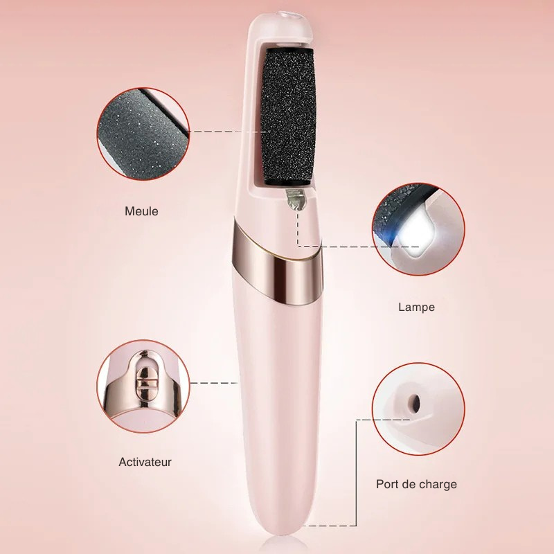 Meuleuse Électrique Rechargeable – Spécial Peaux Mortes